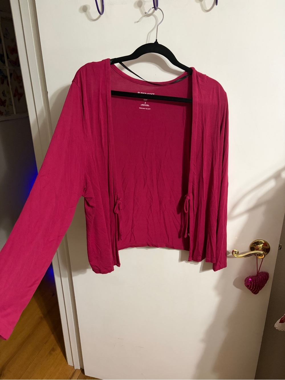 🥳 2 Torrid Raspberry Open-Front Tie-Waist Cardigan